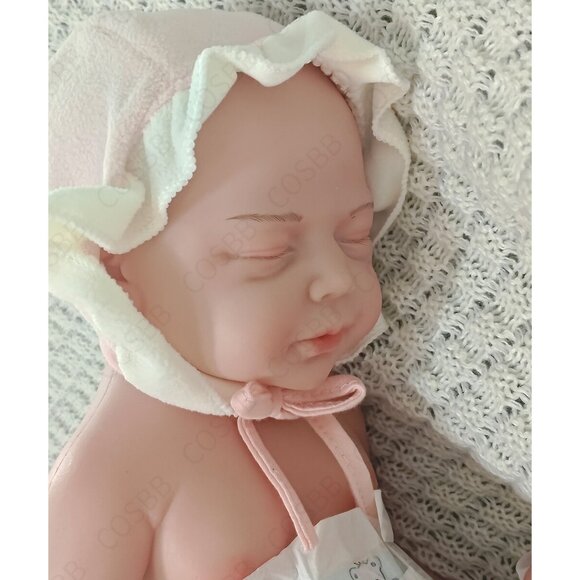 45cm Full Body Silicone Reborn Baby Dolls 6.16lbs Sleeping Newborn Baby Girl - Picture 14 of 15